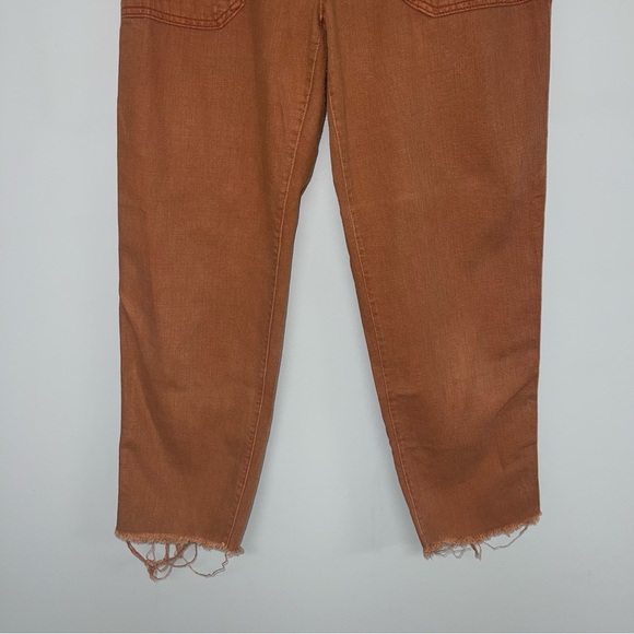 GAP Twill Pants‎ Women's Size 8 US Rust Orange Brown High Rise Cargo Pockets - Picture 4 of 9